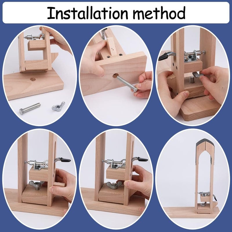 LUNARM Stitching Pony Leather Table Desktop Pony Horse Clamp Leather Stitching Pony for DIY Hand Leathercraft Sewing - Image 4